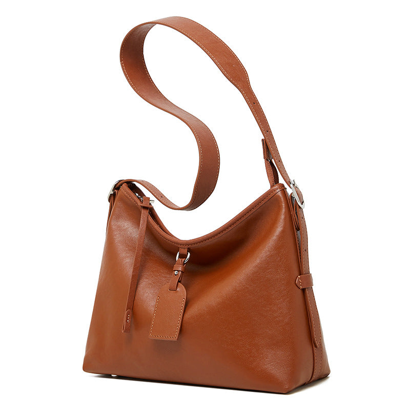 Women's Leather Idle Style First Layer Vegetable Crossbody Bags