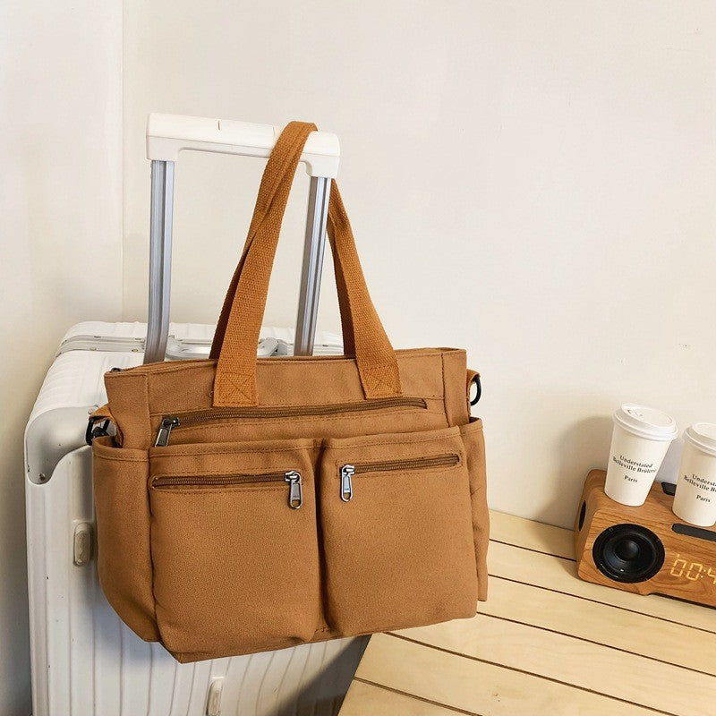Women's Large Capacity Corduroy Korean Style Simple Crossbody Bags