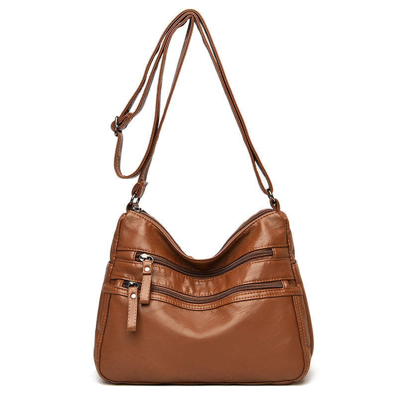 Women's Elegant Stylish Slouchy Simple Mom Crossbody Bags