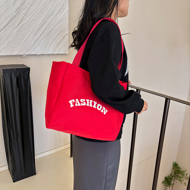 Women's Large Capacity Letter Printing Portable Single Bags