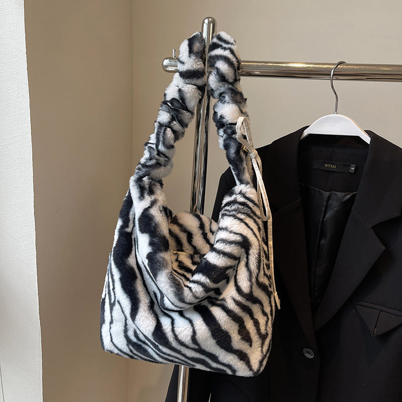 Women's Fur Vintage Leopard Print Street Trendy Crossbody Bags