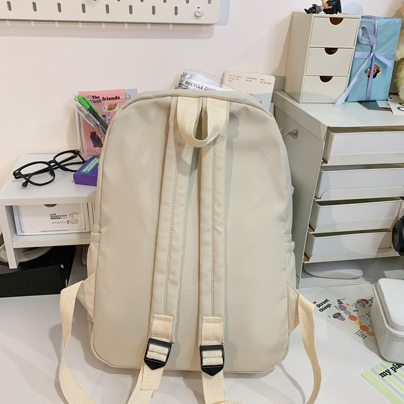 Women's & Men's & Solid Color Nylon Versatile Large Backpacks