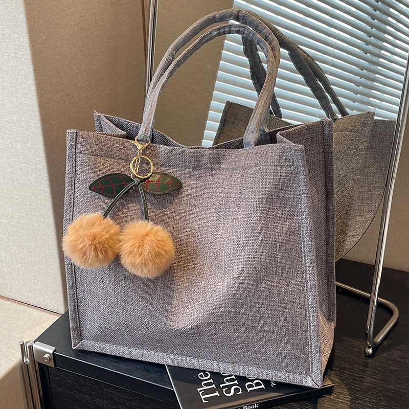 High Large Capacity Linen Fashion Female Shoulder Bags