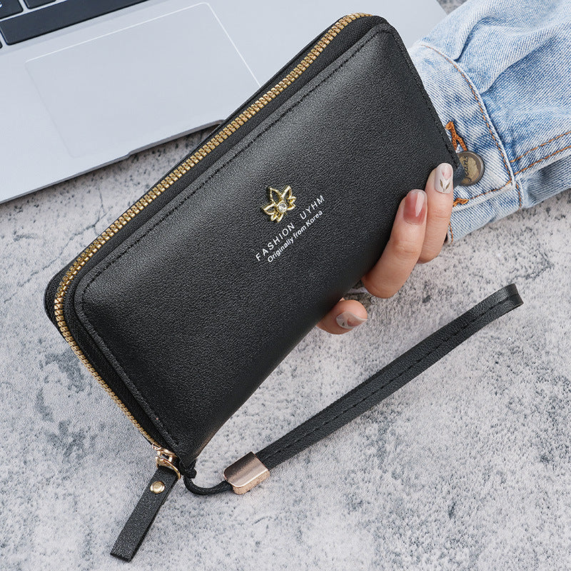 Women's Zipper Korean Style Mobile Large Capacity Ladies Wallets