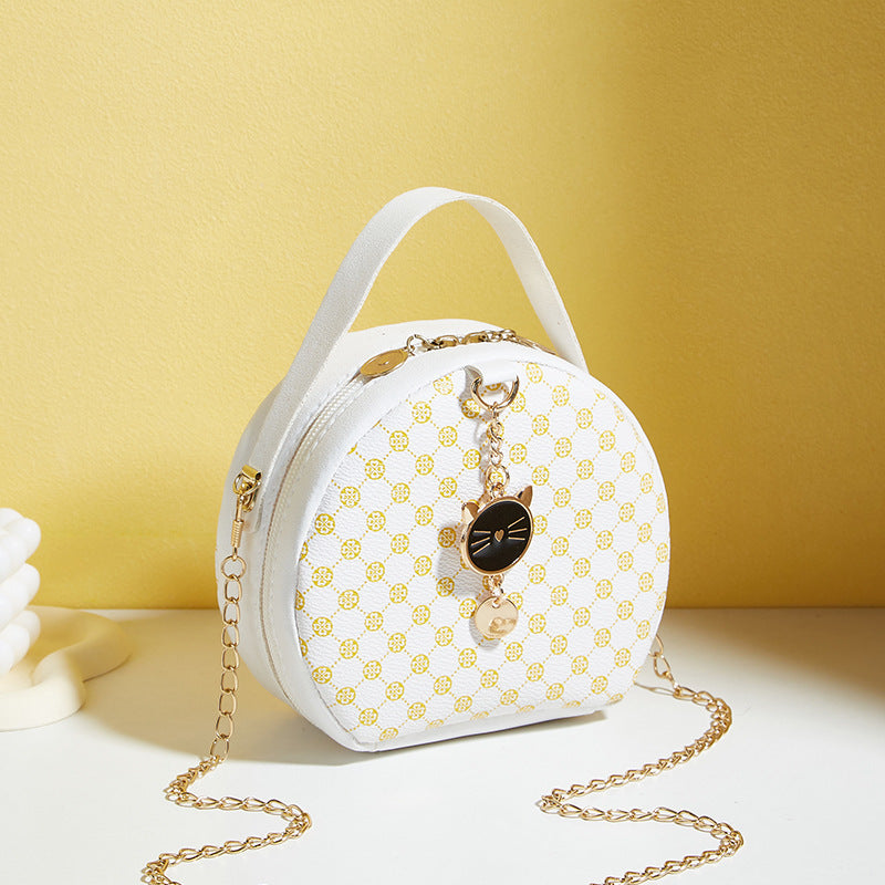 Pattern Cloth Round Simple Pouch Printing Crossbody Bags