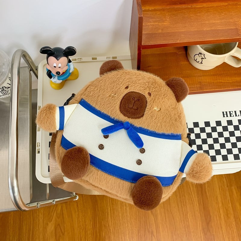 Cute Female Capybara Plush Toy Doll Backpacks
