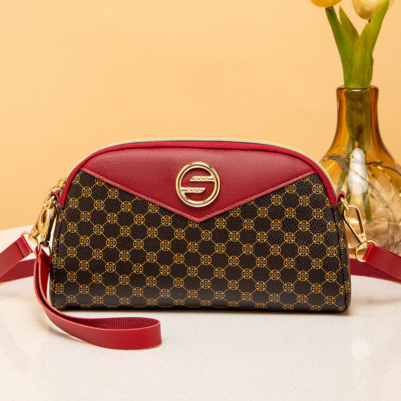 Women's Circle Contrast Color Clutch Gift Cell Shoulder Bags