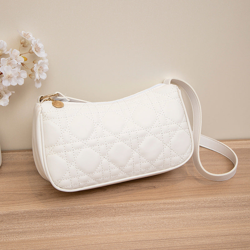 Women's Fashion Diamond Embroidered Underarm Trendy Mini Armpit Bags