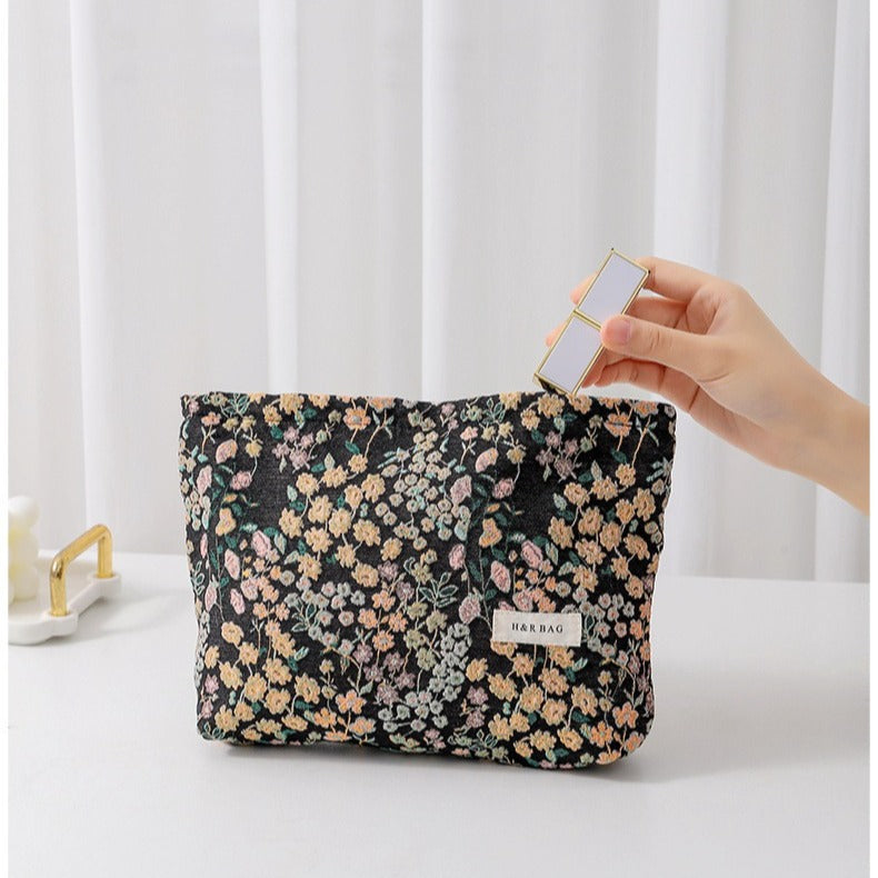 Niche Style Starry Jacquard Portable Makeup Cosmetic Bags