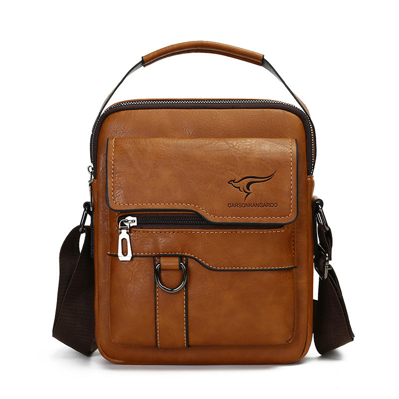 Men's Kangaroo Trip Simple Large Capacity Vertical Men's Messenger Bags