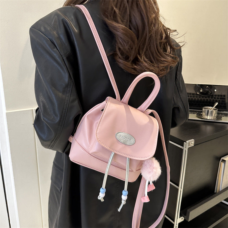 Women's Retro Fashion Solid Color Spring Western Backpacks