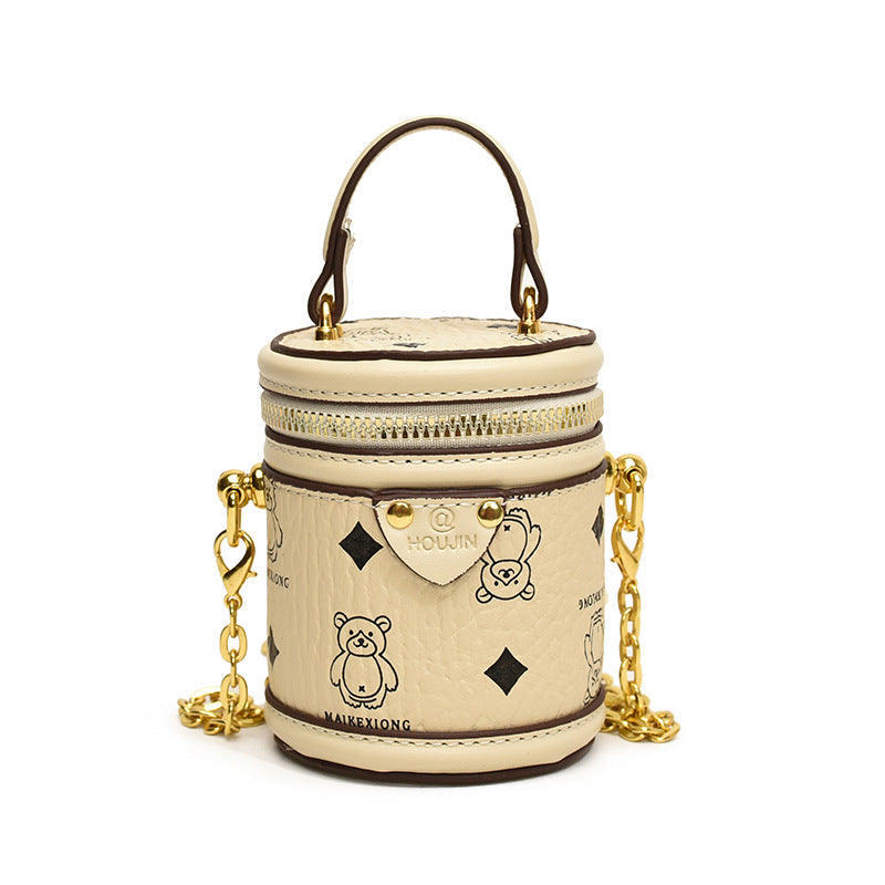 Children's Model Style Retro Mini Fortune Tube Crossbody Bags