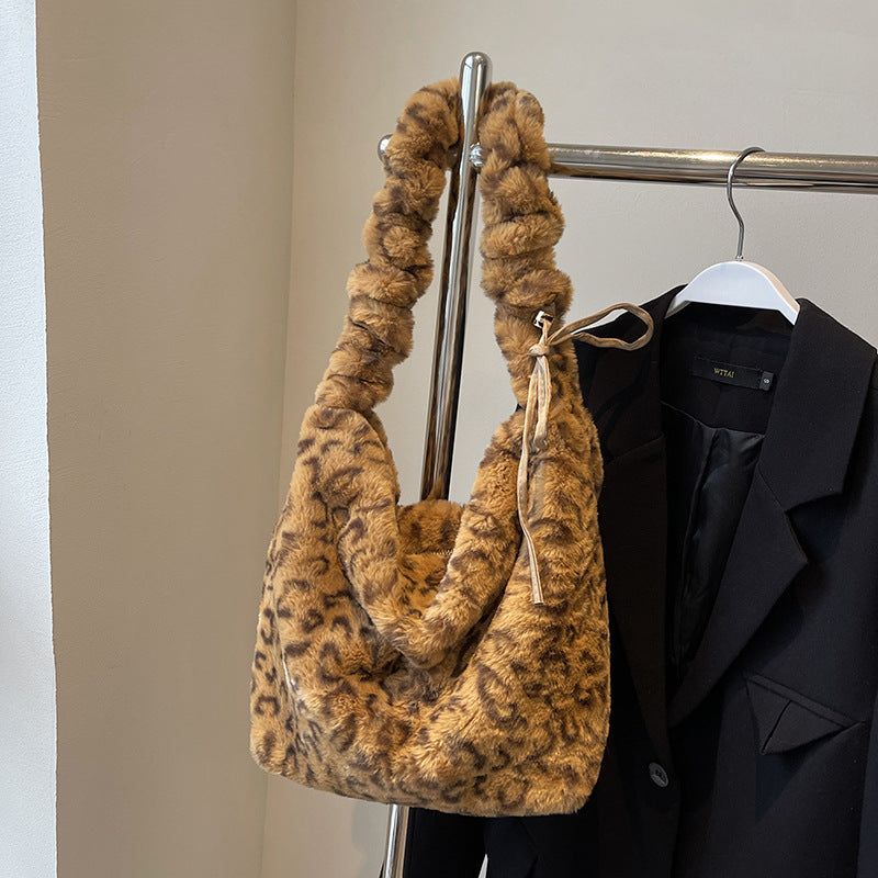 Women's Fur Vintage Leopard Print Street Trendy Crossbody Bags