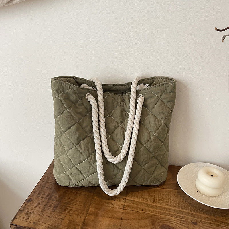 Simple Large Capacity Nylon Fashion Diamond Shoulder Bags