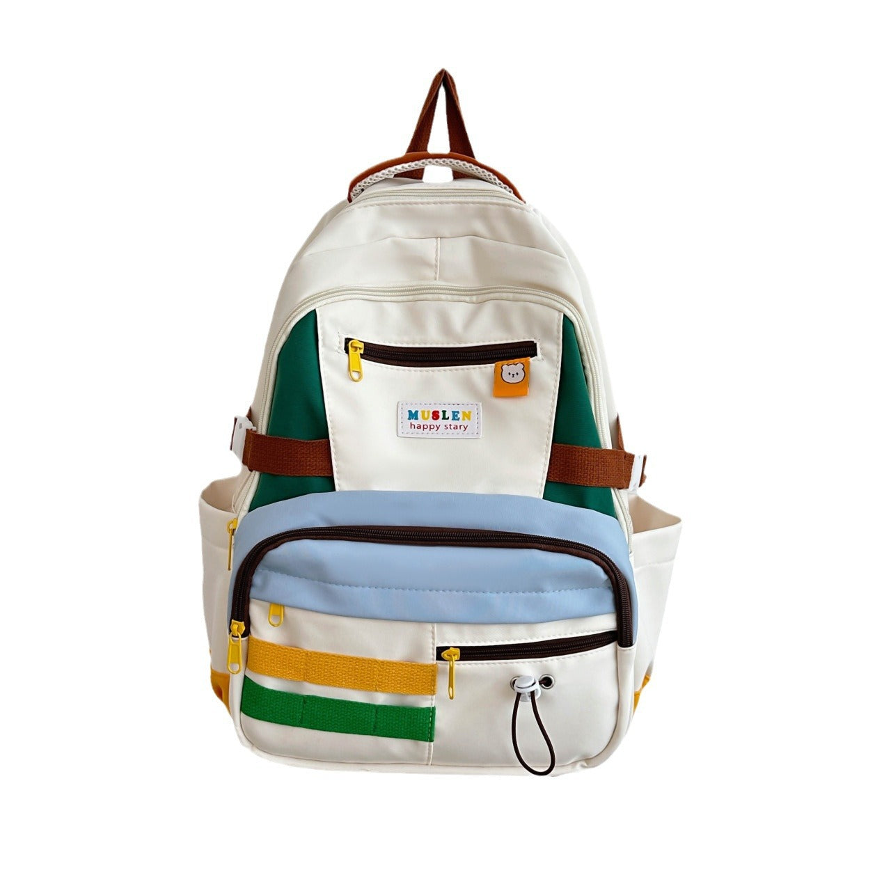 Women's Contrast Color Leisure For Primary Secondary Backpacks