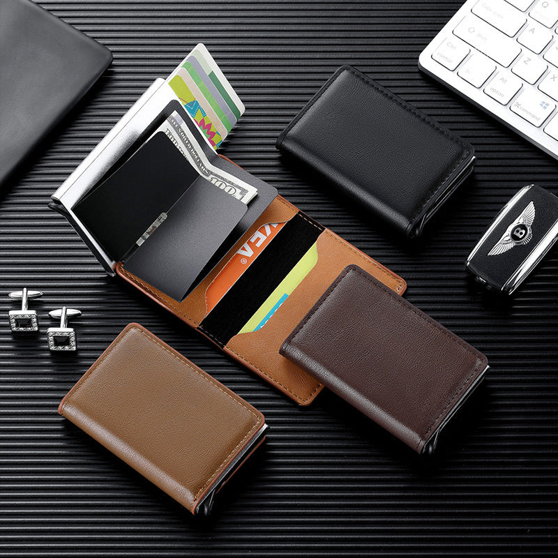 Women's & Men's & Metal Automatic Pop-up Cassette Refined Card Holder