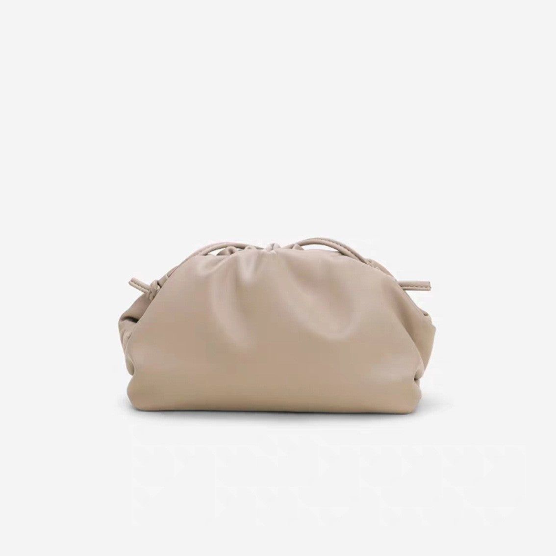 Women's Color Soft Cowhide Pleated Dumpling Fashion Trendy Crossbody Bags