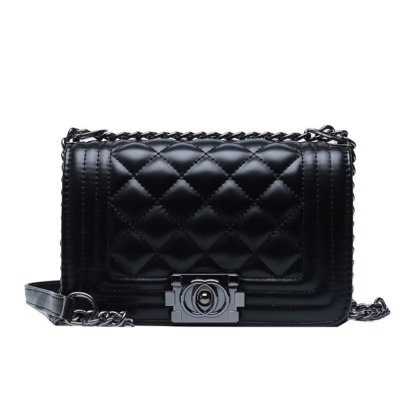 Women's Trendy Chic Rhombus Chain Western Style Shoulder Bags