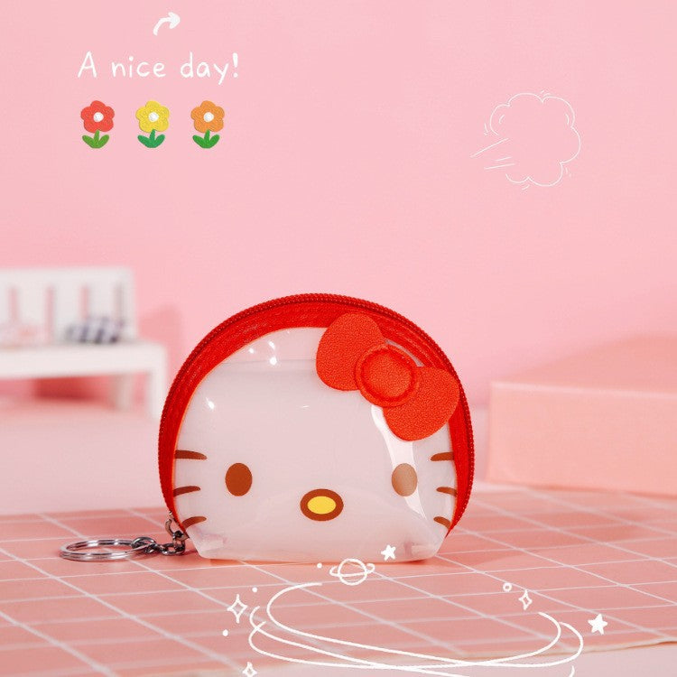Jelly Portable Cute Cartoon Earphone Storage Coin Purses