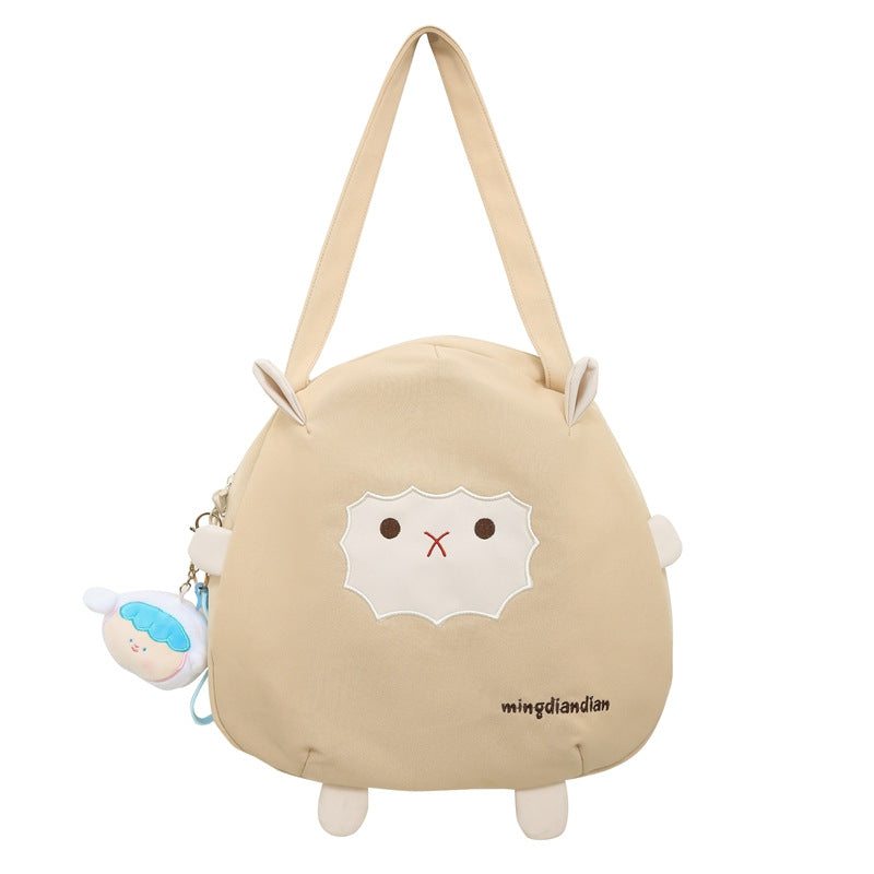 Cute Lamb Large Capacity Totes Soft Adorable Men's Messenger Bags