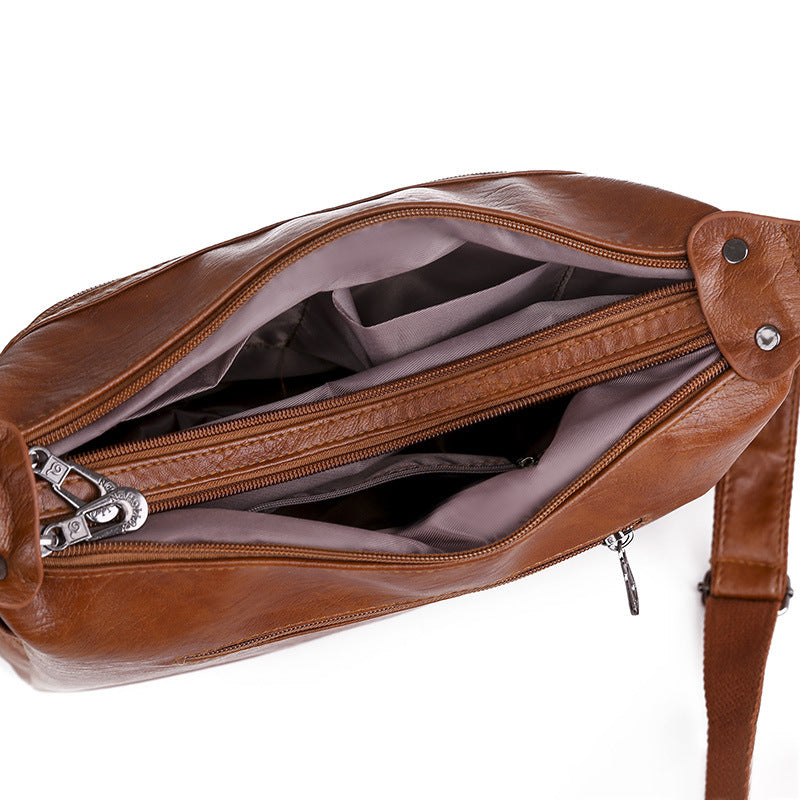 Women's Fashionable Large Capacity Soft Leather Crossbody Bags
