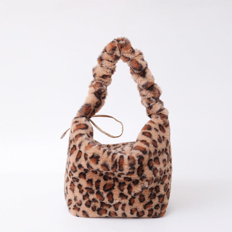 Women's Fur Vintage Leopard Print Street Trendy Crossbody Bags