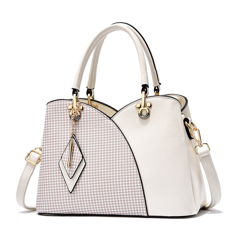 Fashion Plaid Large Capacity Color Matching Shoulder Bags