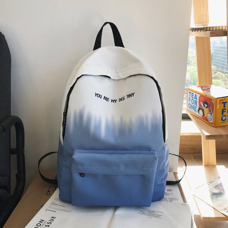 Korean Style Gradient Primary Female College Backpacks