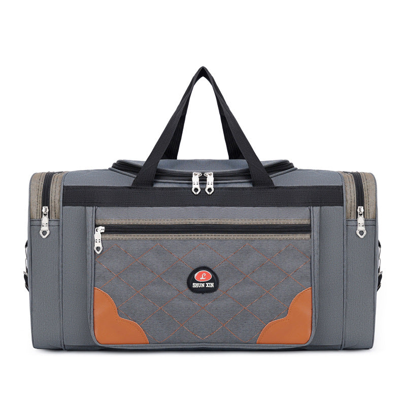 Large Capacity Rhombus Design Printable Short-distance Travel Bags