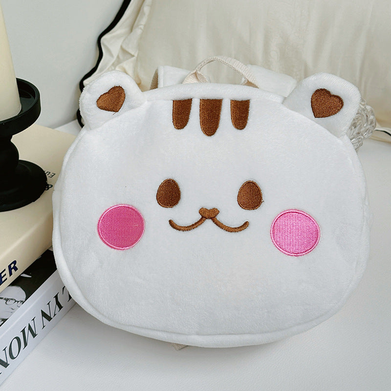 Super Cute Cartoon Furry Doll Round Kindergarten School Bags