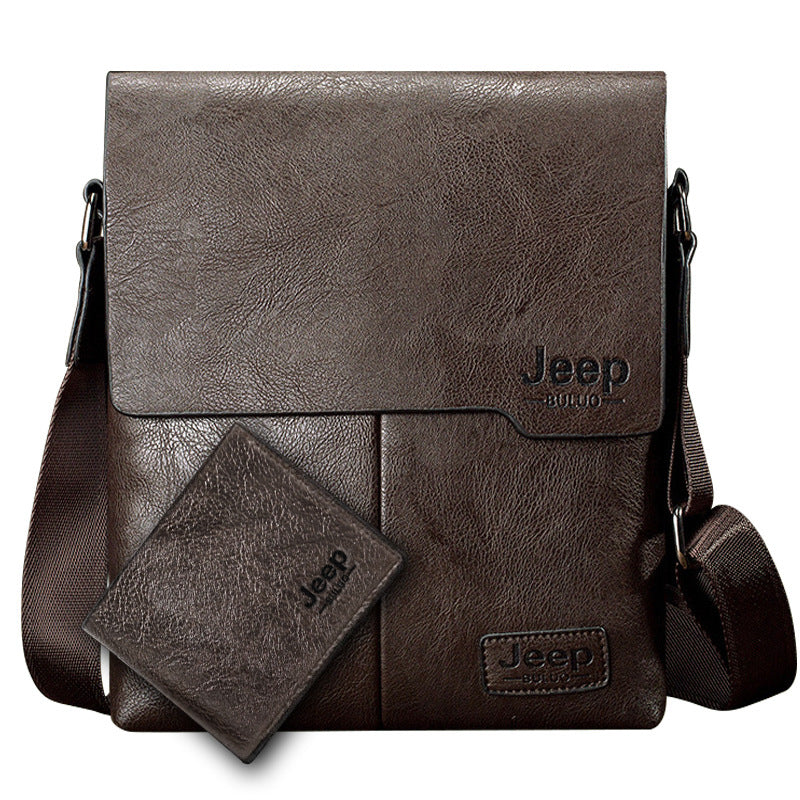 Men's Fashion Stylish Leather Soft Vertical Men's Shoulder Bags