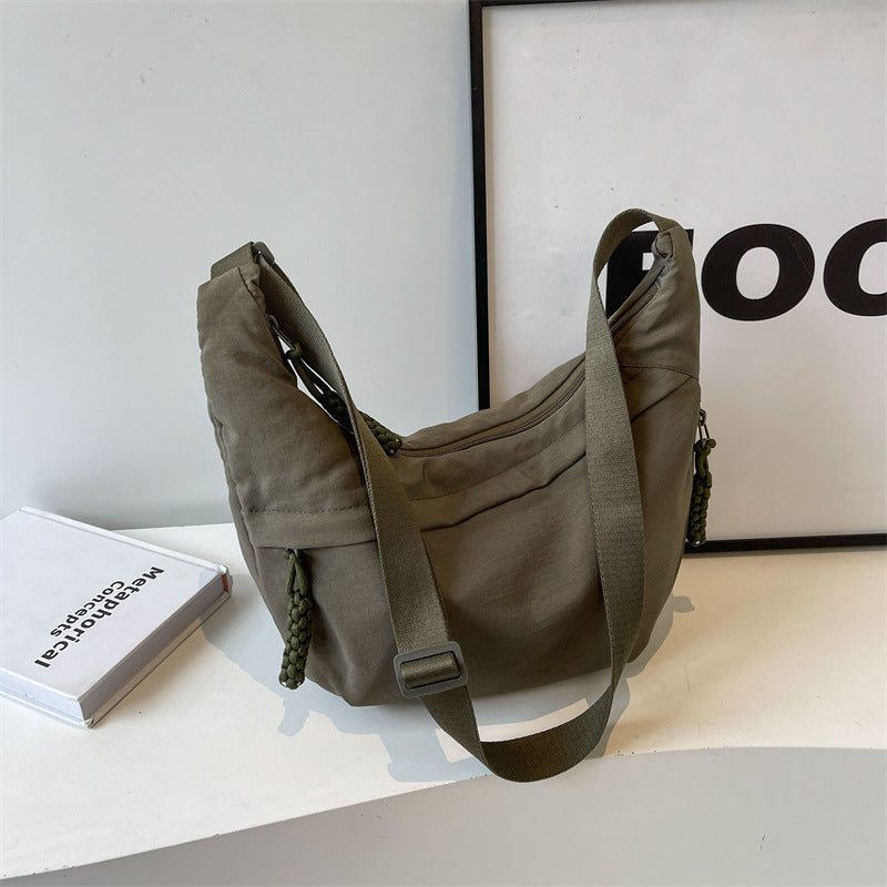 Women's Spring Nylon Pleated Dumpling Lightweight With The Crossbody Bags