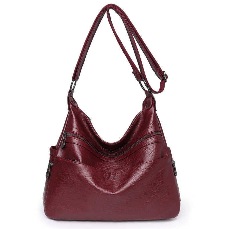 Women's Fashionable Large Capacity Soft Leather Crossbody Bags