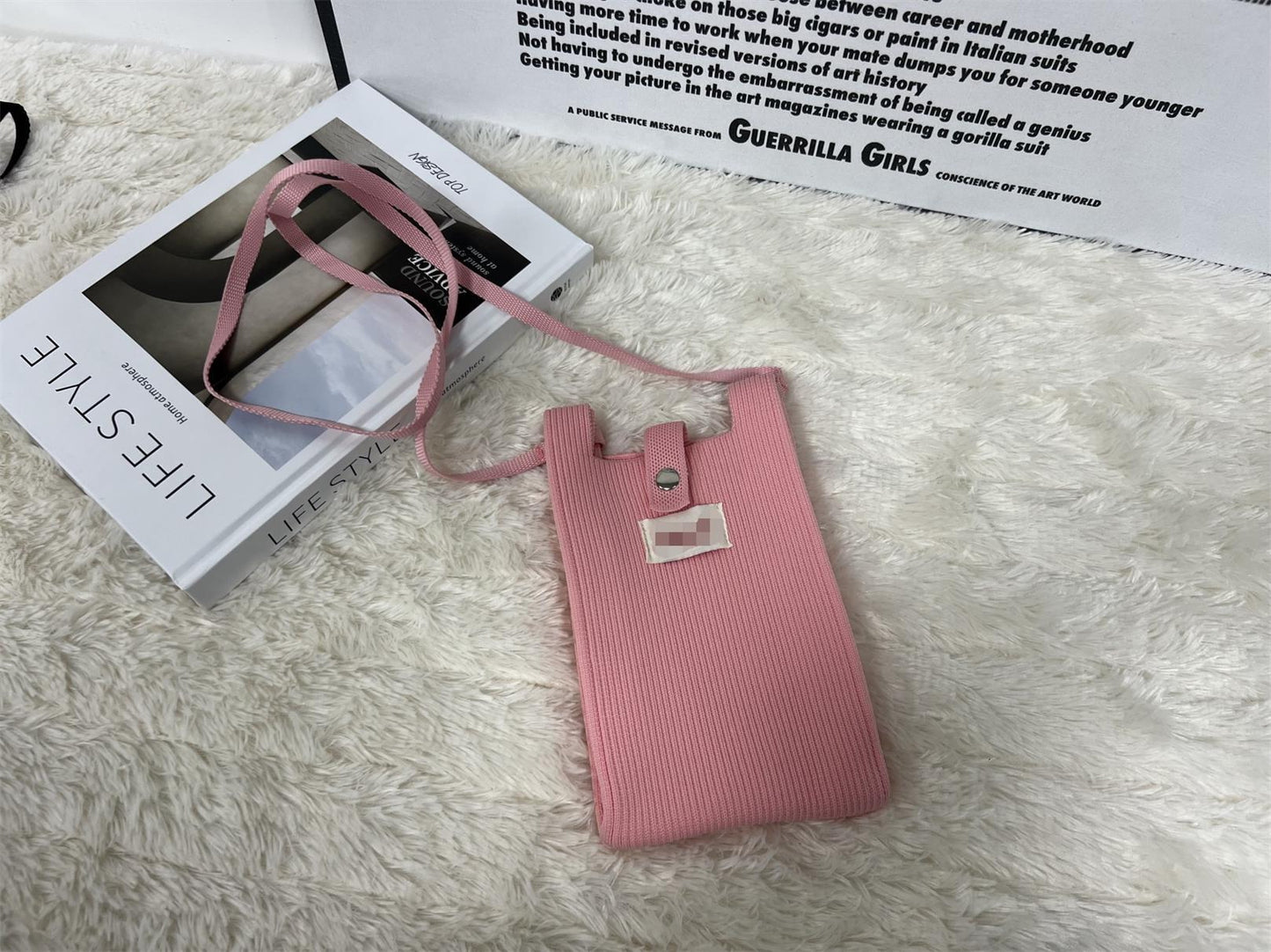 Spring Solid Color Cell Vertical Mini Simple Change Phone Bags