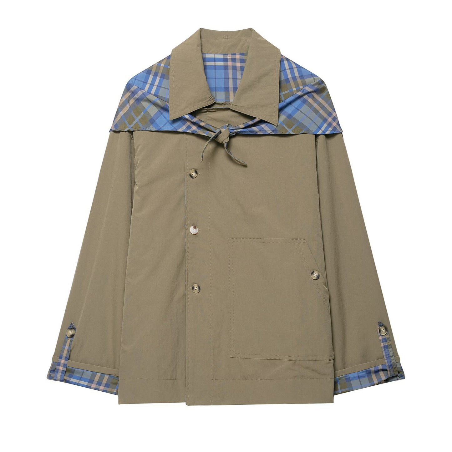 Women's Autumn Double-sided Plaid Scarf Decorations For Jackets