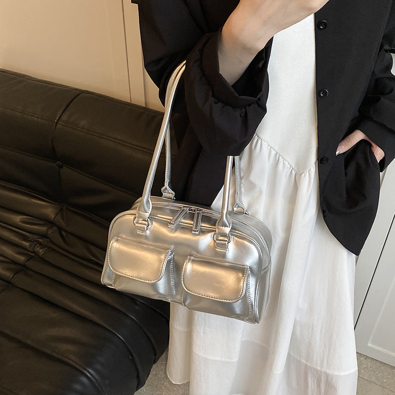 Women's Korean Style Trendy Design Underarm Baguette Summer Armpit Bags