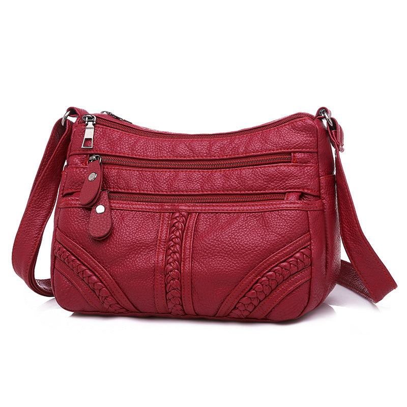 Women's Large Capacity Soft Leather Mother Crossbody Bags