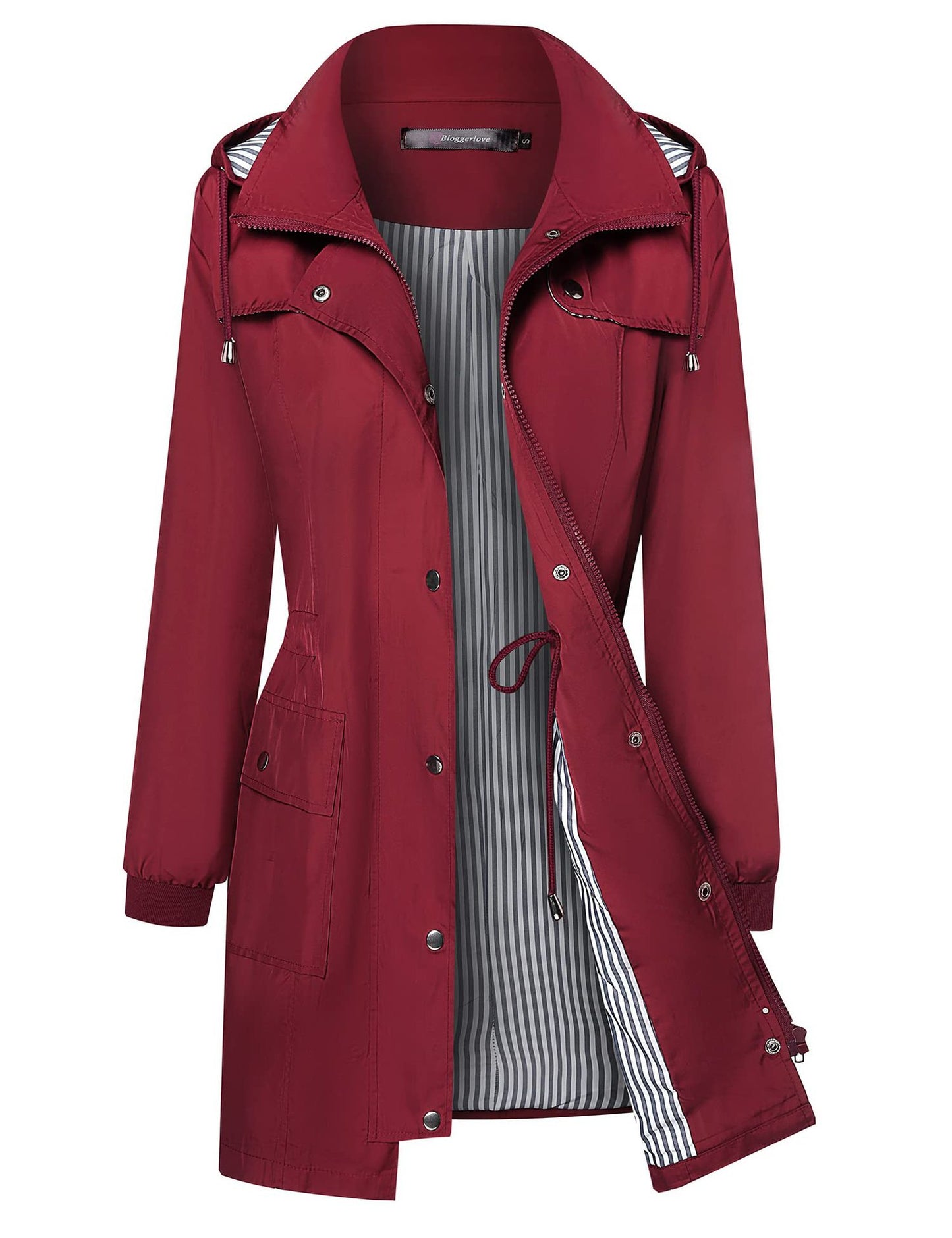 Women's Lightweight Raincoat Waterproof Windbreaker Striped Mountaineering Outdoor Jackets
