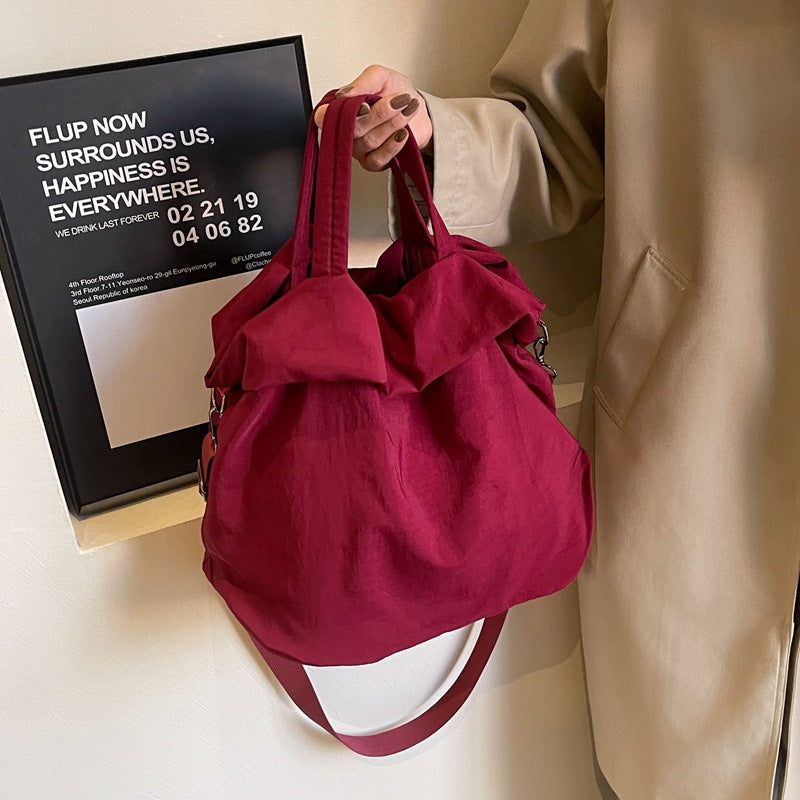 Women's Nylon Fashion Large Capacity Canvas Solid Shoulder Bags