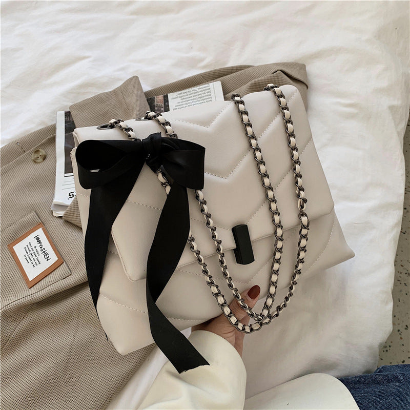 Women's Fashionable Large Capacity Diamond Lattice Soft Crossbody Bags