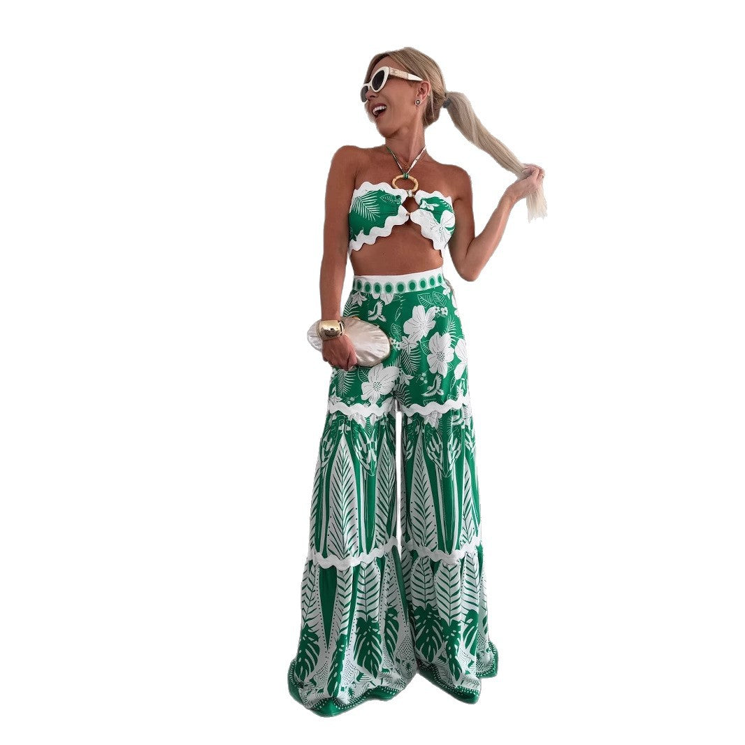 Casual Fashion Linen Sexy Lace Beach Suits