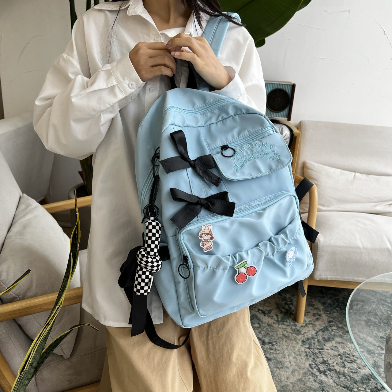 Good-looking Korean Style Early High College Backpacks