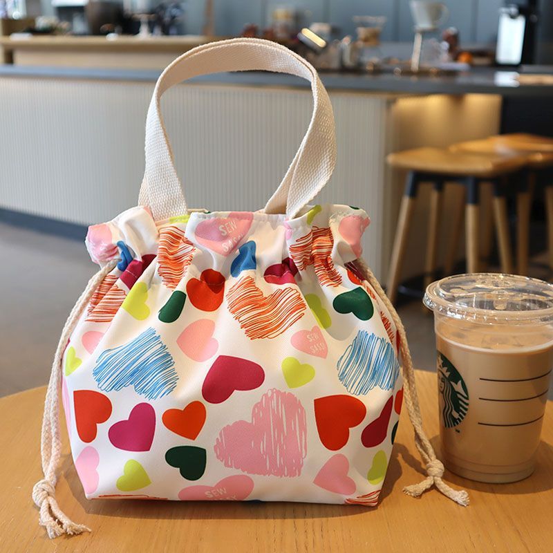 Lunch Box With Rice Hand Carrying Shoulder Bags