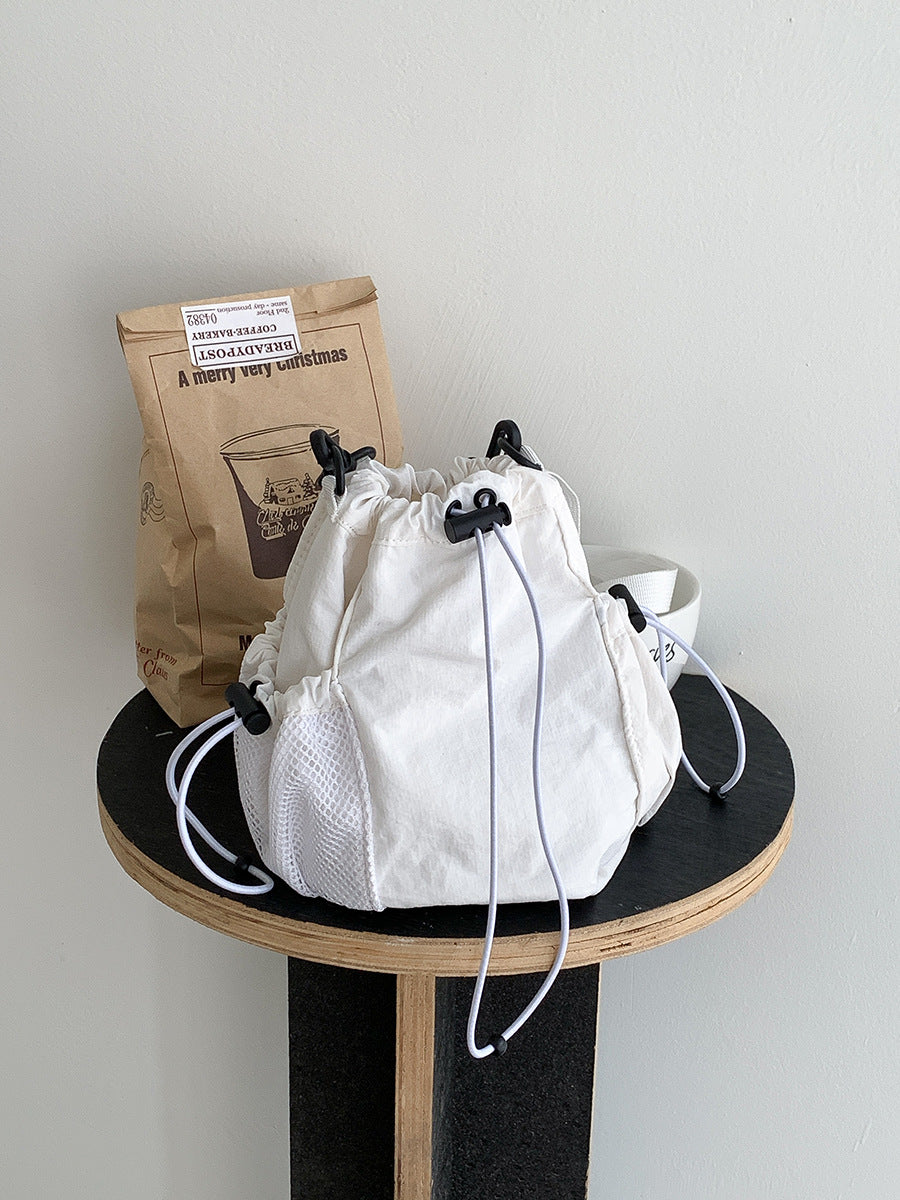 Drawstring Pleated Nylon Summer Female Niche Crossbody Bags