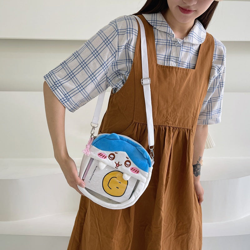 Cute Little Eight Doll Cartoon Embroidered Shoulder Bags