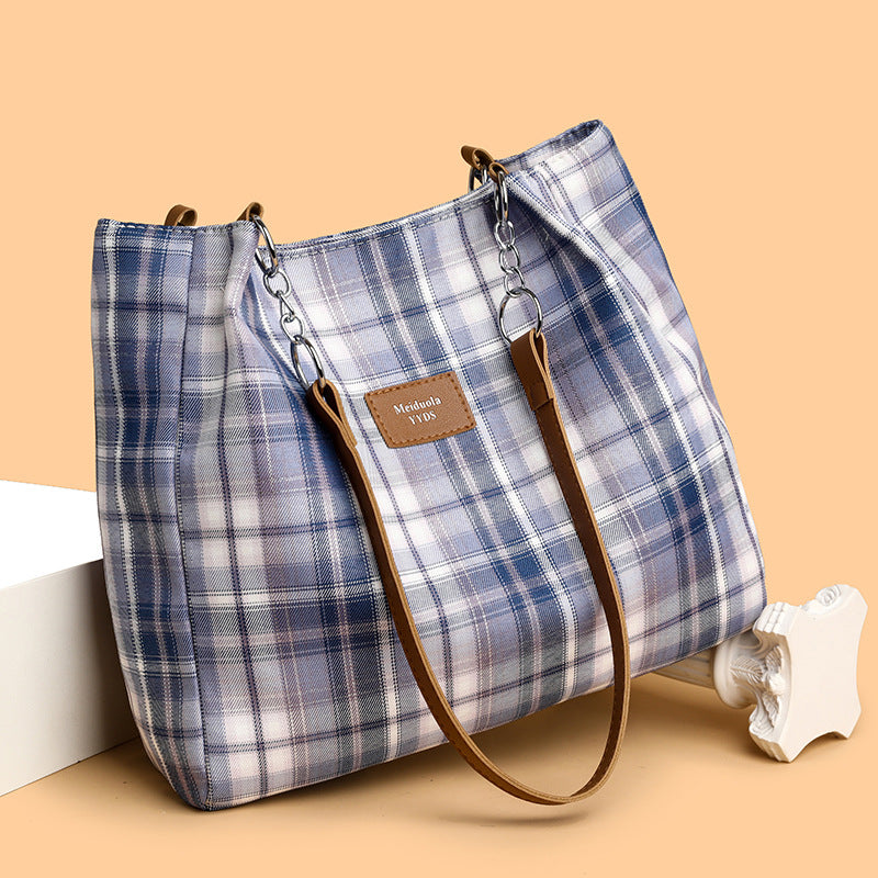 Fashion Simple Large Capacity Contrast Color Tote Bags