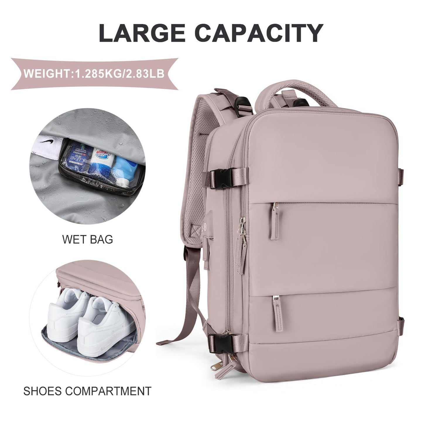 Women's Large Capacity Oversized Lightweight Multifunctional Short Backpacks
