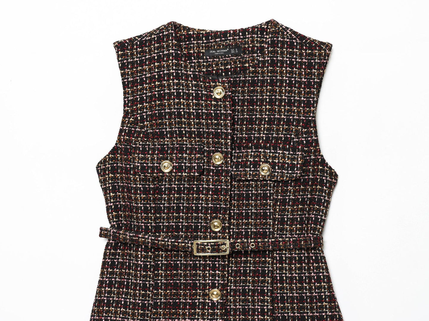 Women's Beautiful Fashionable Belt Decorative Texture Vests