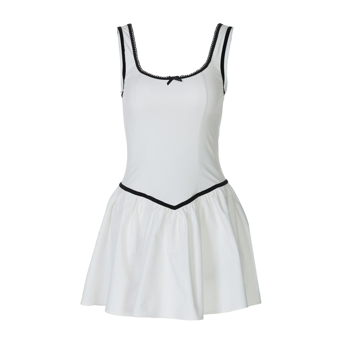 Women's Sexy Patchwork Welt Sleeveless Princess Sling Dresses