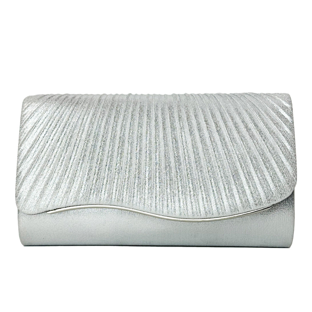 Simple Wrinkle Clutch Metal Wave Iron Evening Bags